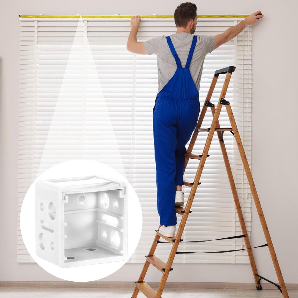 6/24 шт. Пластиковые кронштейны для крепления жалюзи, профильная коробка, белый держатель для потолочного перекладина для установки жалюзи на окна, код для установки штор