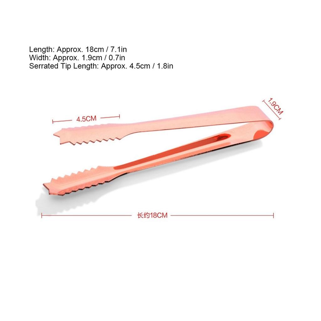 Аксессуары Зажим для еды Щипцы для еды Нержавеющая сталь Зажим для льда Щипцы для еды с зубчатым кончиком для дома, вечеринки, ресторана