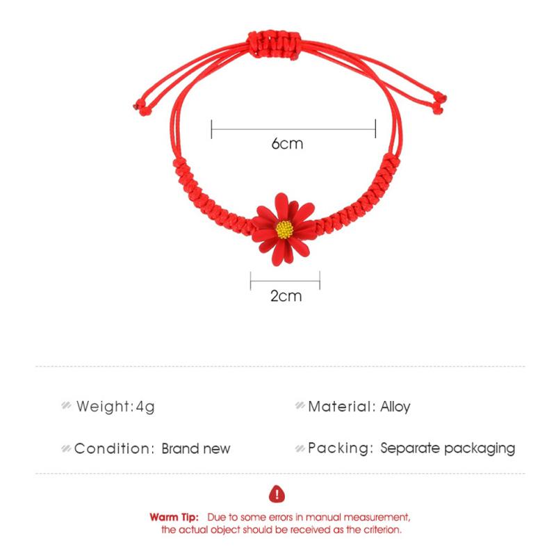RUI RUI YU Женский браслет Лето Ромашка Ручная веревка Ручной орнамент