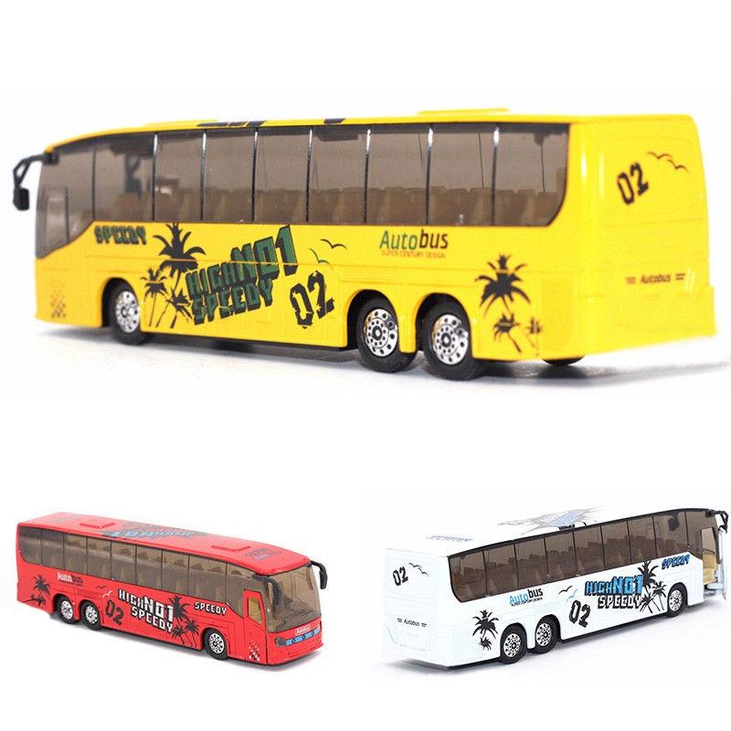 Premium 150 Diecast Metal Alloy Bus Toy For Kids With Sound And Light Features