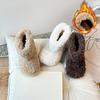 Winter New Style Girls' Lamb Fashion Children's Hairy Shoes Boys' Plush Boots Warm Short Boots Children's Shoes