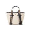 New Polyester Tote Bag, Shopping Bag, Handbag, Shoulder Bag Women's Beige/Black 30T2G5VT1C-006