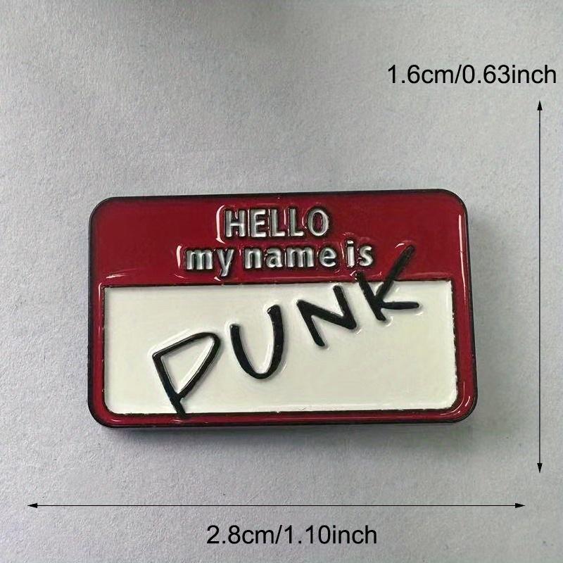 "Привет, меня зовут Панк" Эмалевый значок на лацкан, брошь, аксессуары для одежды, рюкзаков, подарок на Хэллоуин для друга
