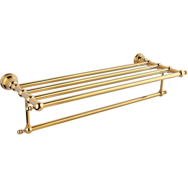 Gold Chrome Plated American Style Towel Rack Set - Retro Bathroom Accessories