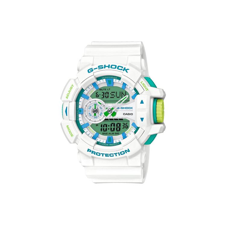 Casio Мужские часы с двойным дисплеем (жидкокристаллический/аналоговый) Серия Зеленые часы GA-400WG-7A GA-400WG-7A