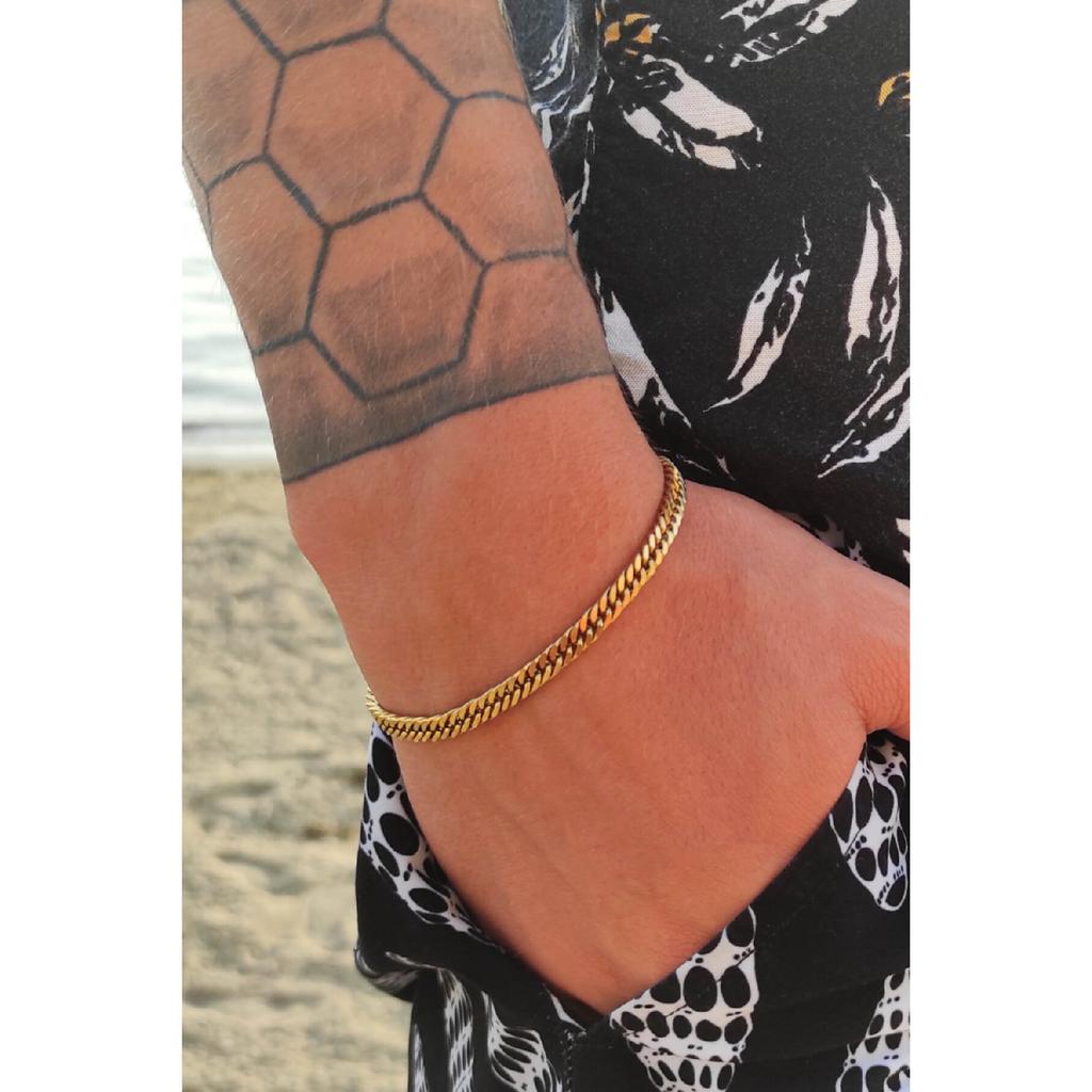 Браслет унисекс из кубинского серебра из стали