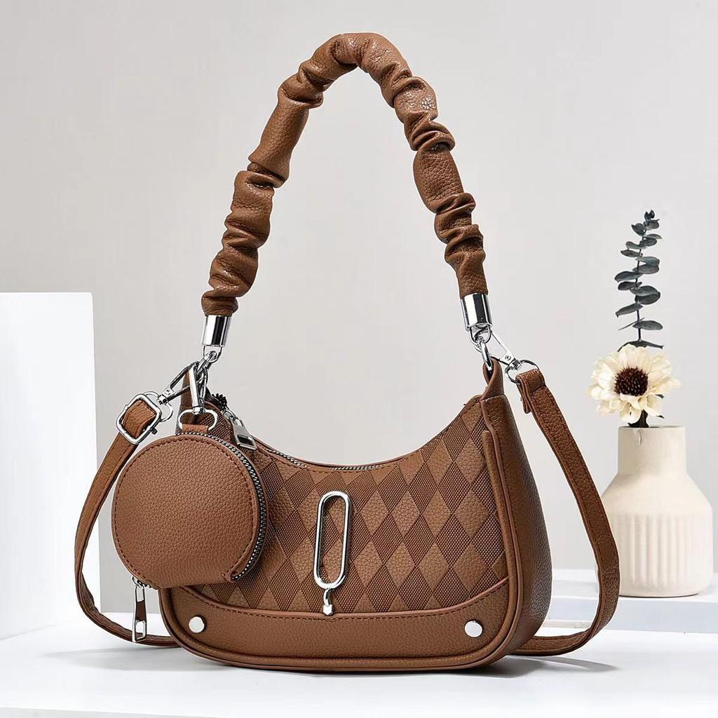 Stylish Black Grey Khaki Green Brown Womens Bag Trendy Minimalist Crossbody Purse For Everyday Use