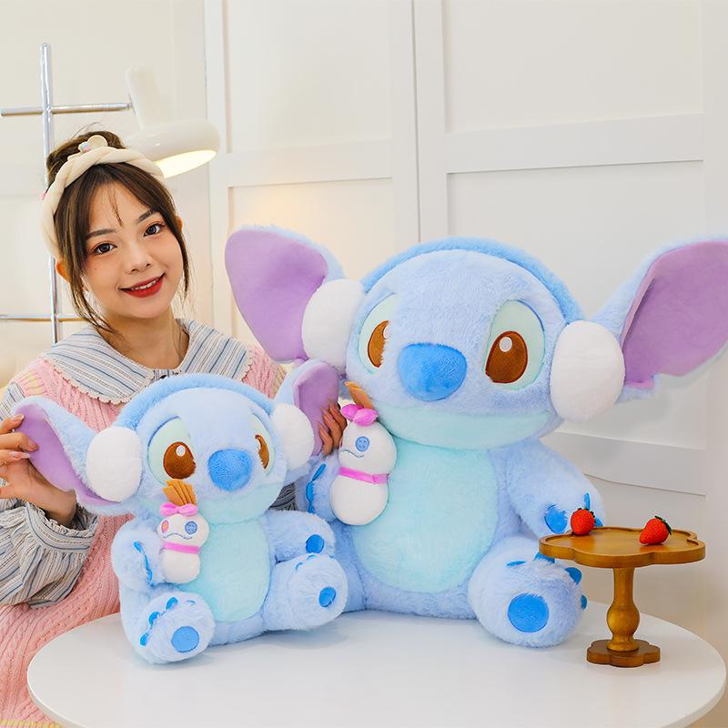 Мультяшная Девочка Зимняя Стежок Плюшевая Подушка Кукла Подарок на День Рождения