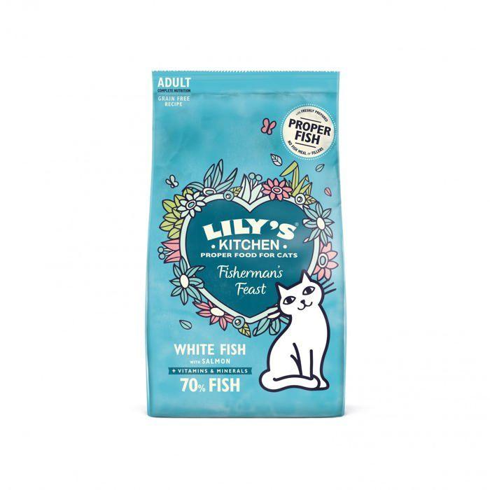 Croquettes - Lily's Kitchen - Au Poisson - 2Kg - Pour Chats Adultes - Saines et Délicieuses