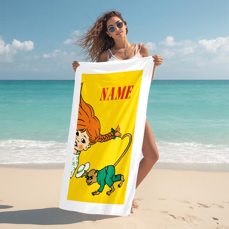 Personalized Girl Horse Adventure Beach Towel Microfiber Beach Towel Thin Absorbent for Beach Swimming Yoga Bath Sports. 0910255