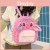 Pink Cute Cartoon Angel Flower Decor Plush Backpack For Students Daily Use