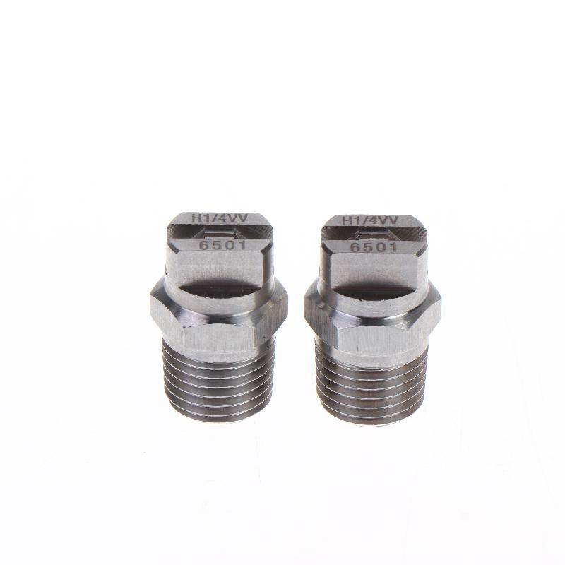 2Pcs Bspt High Pressure Flat Fan Nozzle 65 Degree Hvv Water Spray Nozzle For Cleaning