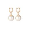Retro Pearl Earrings Women's 18k Plated Real Gold Ear Buckles Ins Exaggerated Simple Light Luxury Earrings Earrings