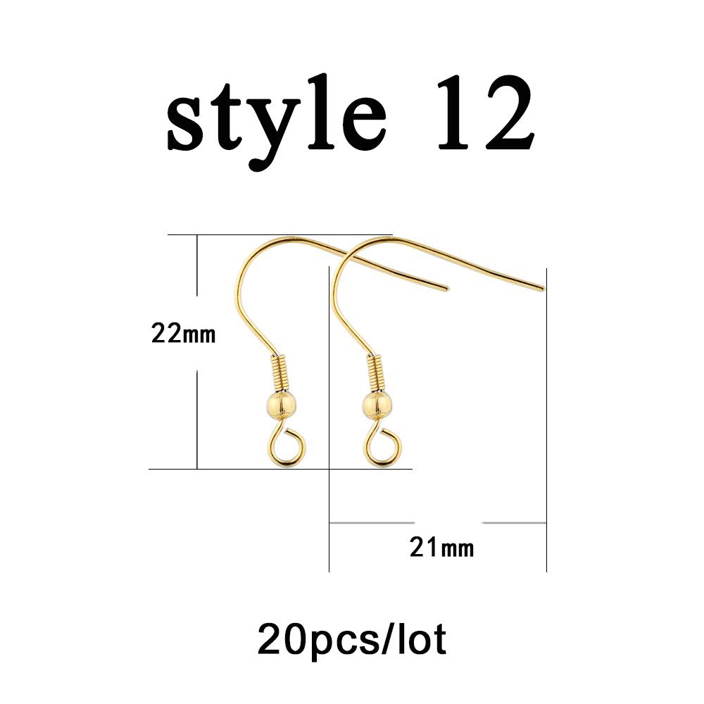 20-50pcs Stainless Steel Hypoallergenic Earring Hooks Fish Earwire Earrings Clasps Earring Wires For Jewelry Maki