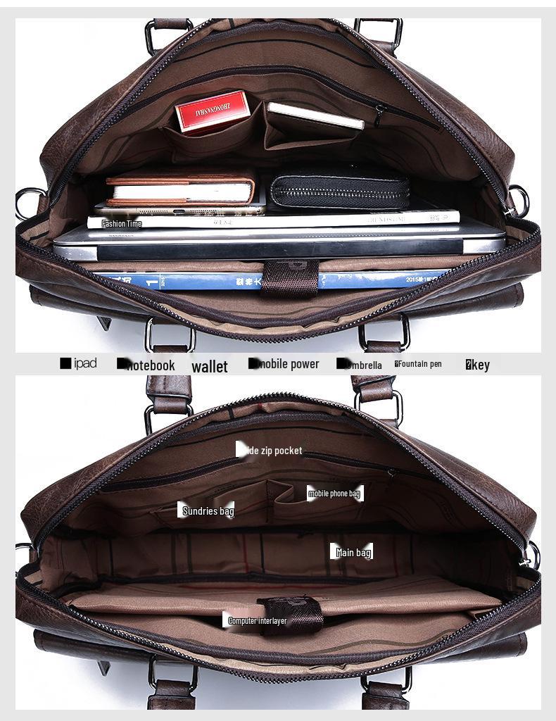 Мужская деловая повседневная сумка-портфель - Сумка через плечо для офиса и путешествий