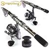 Набор катушек для удочки, портативная спиннинговая катушка с телескопической удочкой, бесплатная запасная шпуля для путешествий, морской рыбалки