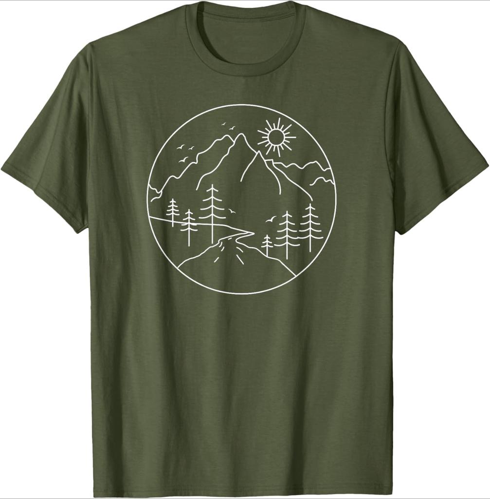 Sunrise Mountain Nature Hiking Camping Outdoors Mountains TShirt