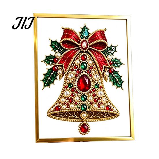 Unique Holiday Present for Friends DIY Faux Crystal Beaded Painting Christmas Tree Kit, Sparkling Handmade Wall Art Craft Set, 3D Gem Beads
