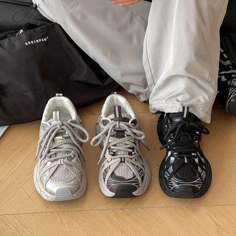 Модные кроссовки для мужчин Шикарные Дышащие Противоскользящие Сетчатые Кроссовки на толстой подошве Мужские Легкие Удобные Повседневные Кроссовки для улицы Zapatillas Hombre