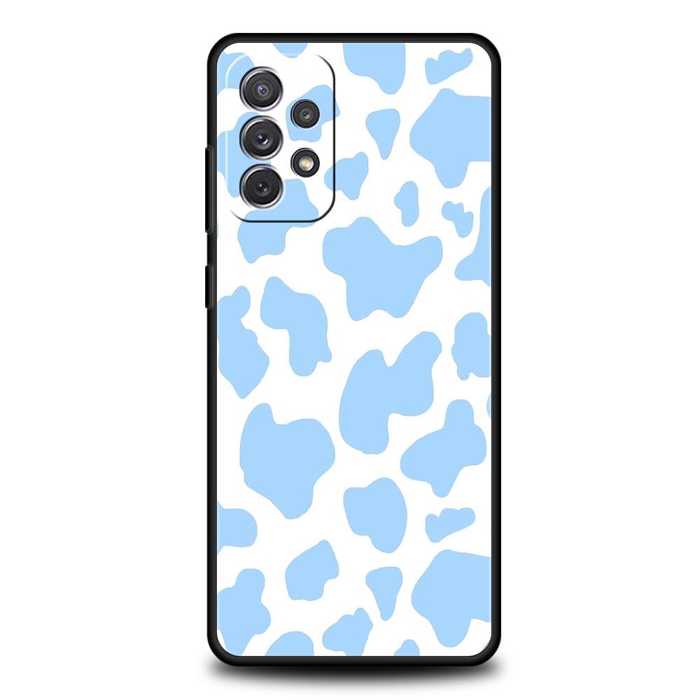 White Black Cow Pattern Phone Case for Samsung A51 A71 A21S A12 A15 A25 A31 A41 A52 A32 A23 A33 A53 A73 A03S A05S A13 5G Cover