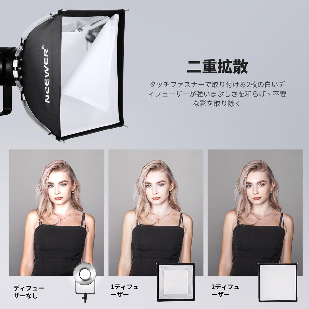 Квадратный софтбокс NEEWER 40x40 см, быстрая установка, быстрое складное крепление Bowens с совместимым видеосветом Godox Aputure 120d Q4, студийная вспышка, стробоскоп NS15S