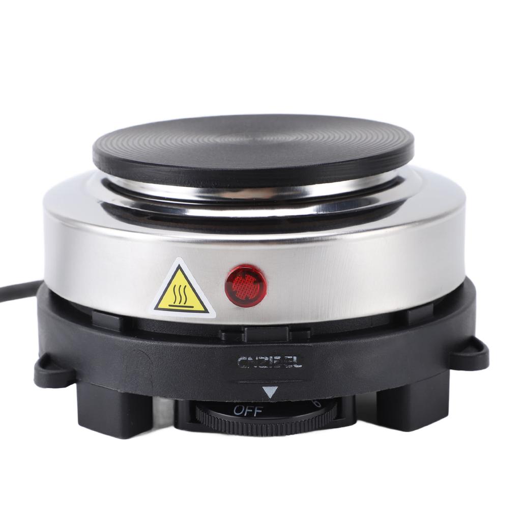 Маленькая электрическая плита 500 Вт из нержавеющей стали с 6 скоростями и регулируемой температурой, электрическая горелка для чайника