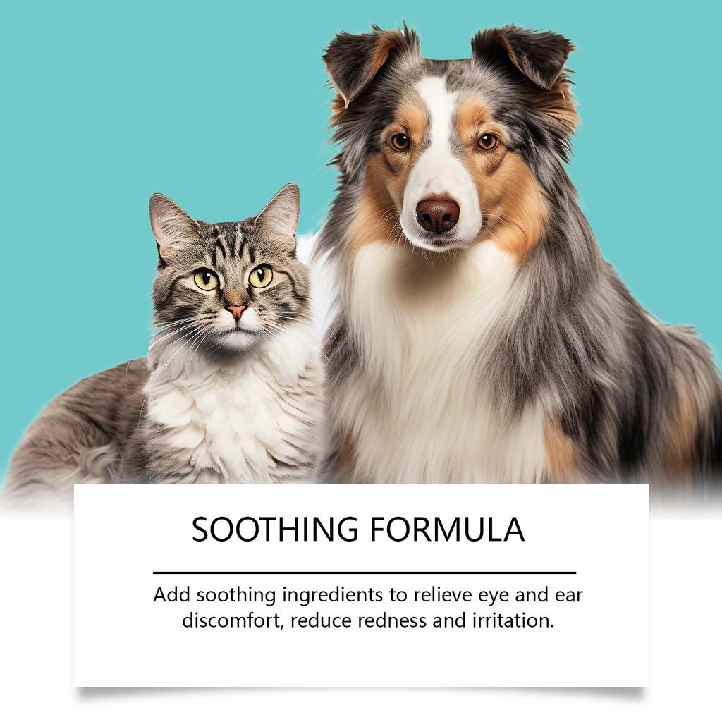 Cat And Dog Eye And Ear Cleaning Wet Wipes, Gentle Pads For Removing Pet Tear Stains 10ml