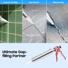 Professional Tile Grouting Gun Stainless Steel Caulking Tool with 3 Nozzles for Floor Wall Ceramic Gap Filling DIY Construction