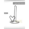 Paper Towel Holder Stainless Napkin Holder Steel Bathroom Towel Holder Organizer Heart Black