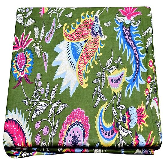 Принт Мукат, индийский хлопок, ручная печать, во дворе, индийская ткань, ткань для шитья и квилтинга, хлопок 5 ярдов, зеленый