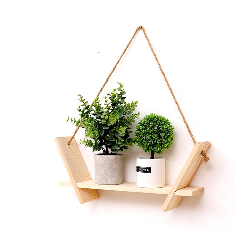 1шт веревка качели настенный декор скандинавский стиль DIY настенный простой дизайн поддон для растений подвесные полки цветочный горшок