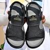 Large Size Sandals Men's Shoes Summer New Men's Outdoor Leisure Hollow Wear-resistant Soft Sole Breathable Beach Shoes Men