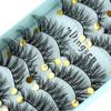 SKONHED 10 Pairs Woman Wispy Natural  3D Faux Mink Hair Extension Tools False Eyelashes Crisscross