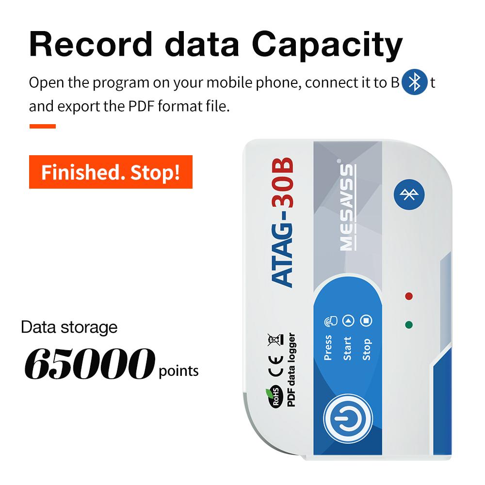 Мини USB Bluetooth регистратор данных температуры 65000 точек Внутренний датчик Высокоточный регистратор ТЕМП Для холодовой цепи