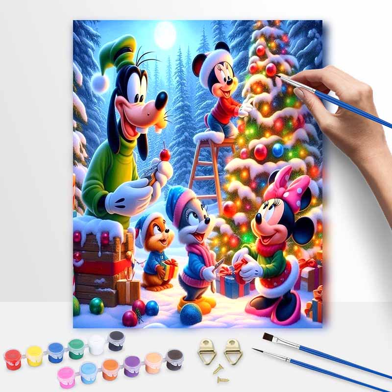 Disney Рождественский набор "Раскрась по номерам" для домашней спальни Настенный декор Ручная работа Подарок Праздничный Декор Арт Принадлежности для рукоделия Набор для настенного декора