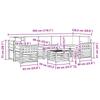 Outdoor Sofa Set 8 pcs White and Anthracite Polyester