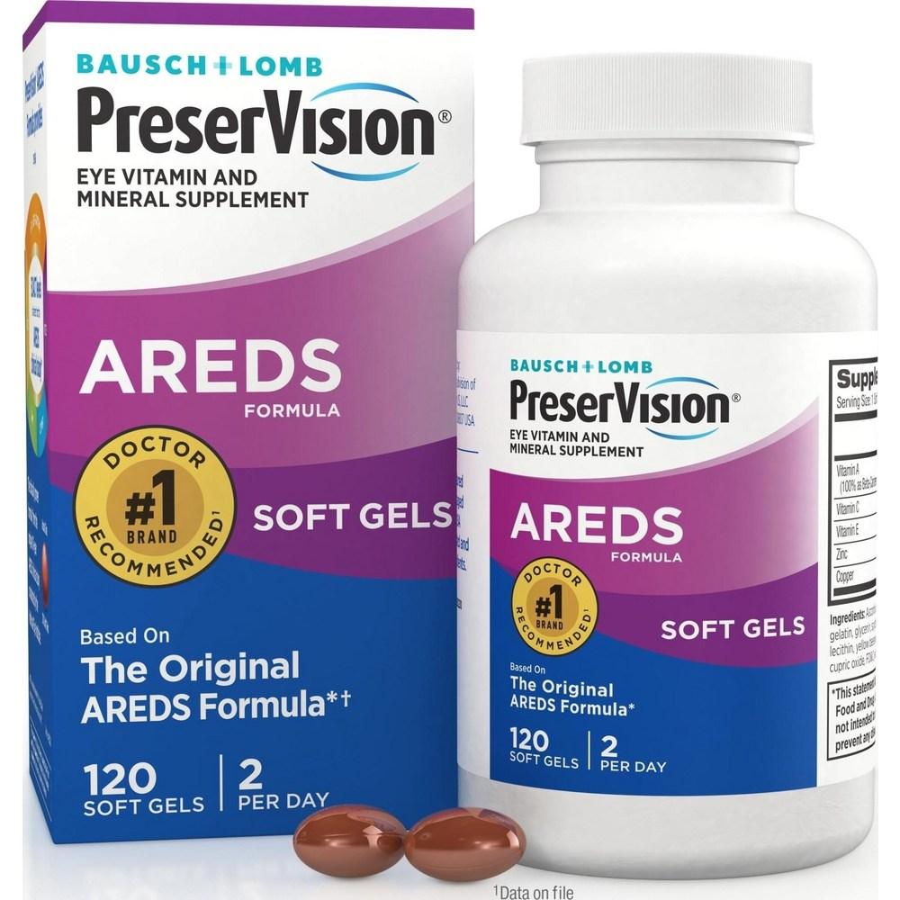 AREDS Preservation Vision Eye Astaxanthin Lutein 120 Softgels 1 pcs