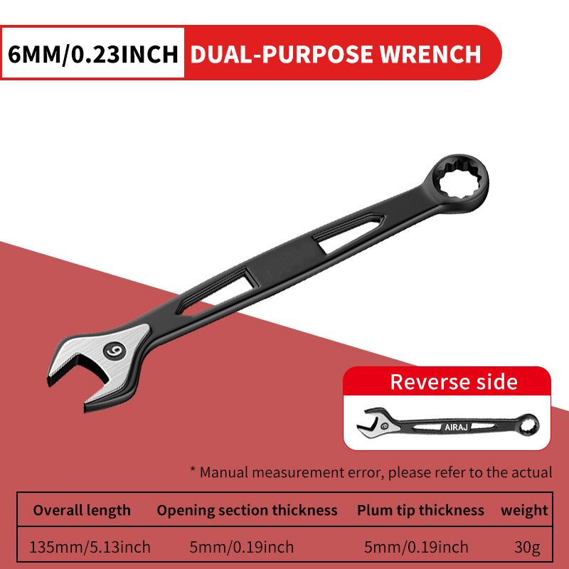 Dual-Ended Wrench, Ratchet Wrench, Industrial Grade, Hardware Tool, Auto Repair Universal Wrench