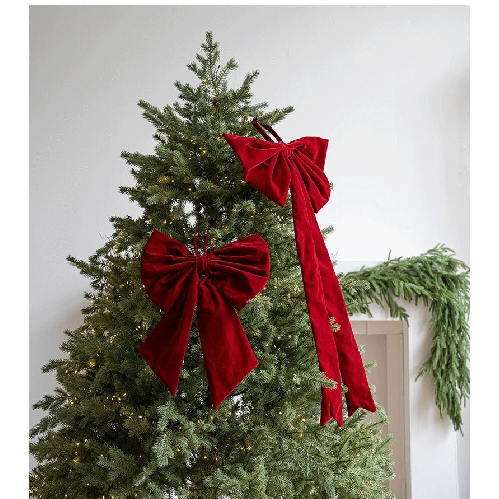 Бархатная ткань большая лента-бант украшение для праздника Для подвесного украшения окна и дома, усиливающего праздничное настроение