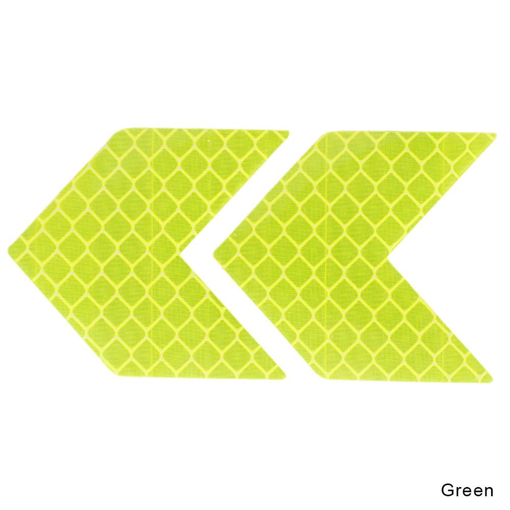 2Pcs Car Reflective Sticker Arrows Pattern Warning Decals For Motorcycle Auto Tail Bar Bumper Safety