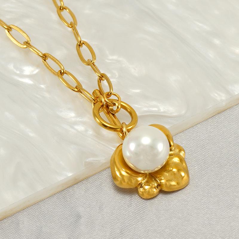 Женская летняя цепочка на ключицу из нержавеющей стали с одной жемчужиной, новая популярная, дизайн ниши в стиле легкой роскоши, с передовым чувством