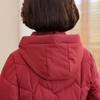 Plus Size 2XL-6XL Middle Age Women's Coat Winter Parkas Hooded Casual Loose Thick Warm Lady Jackets Long Sleeve Outerwears