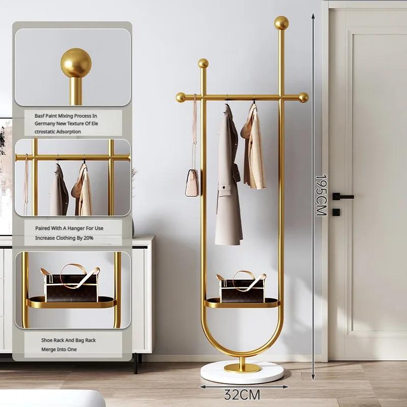 Современная минималистская вешалка для шляп, роскошные вешалки для одежды из мрамора для спальни, легкие роскошные высококлассные напольные вешалки для пальто