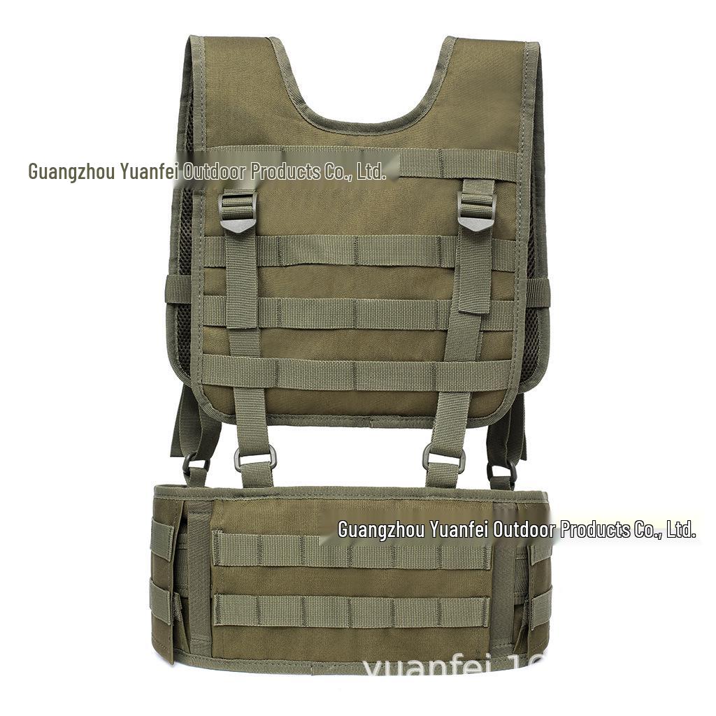 Camouflage Tactical Waist Pack & Belt Vest Set for Outdoor Hunting