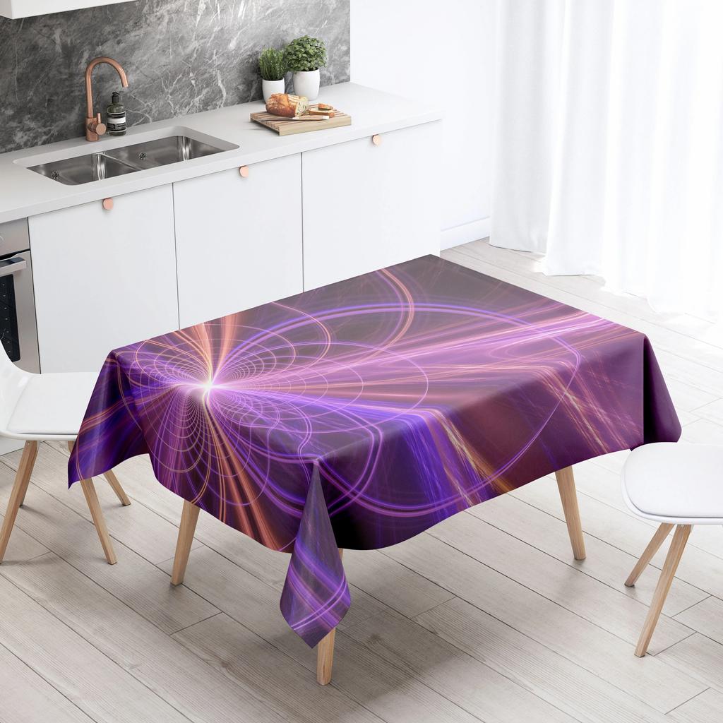 Скатерть с геометрическими линиями, домашний декор, устойчивая к пятнам водонепроницаемая скатерть для украшения стола, прямоугольная кухонная столешница для камина