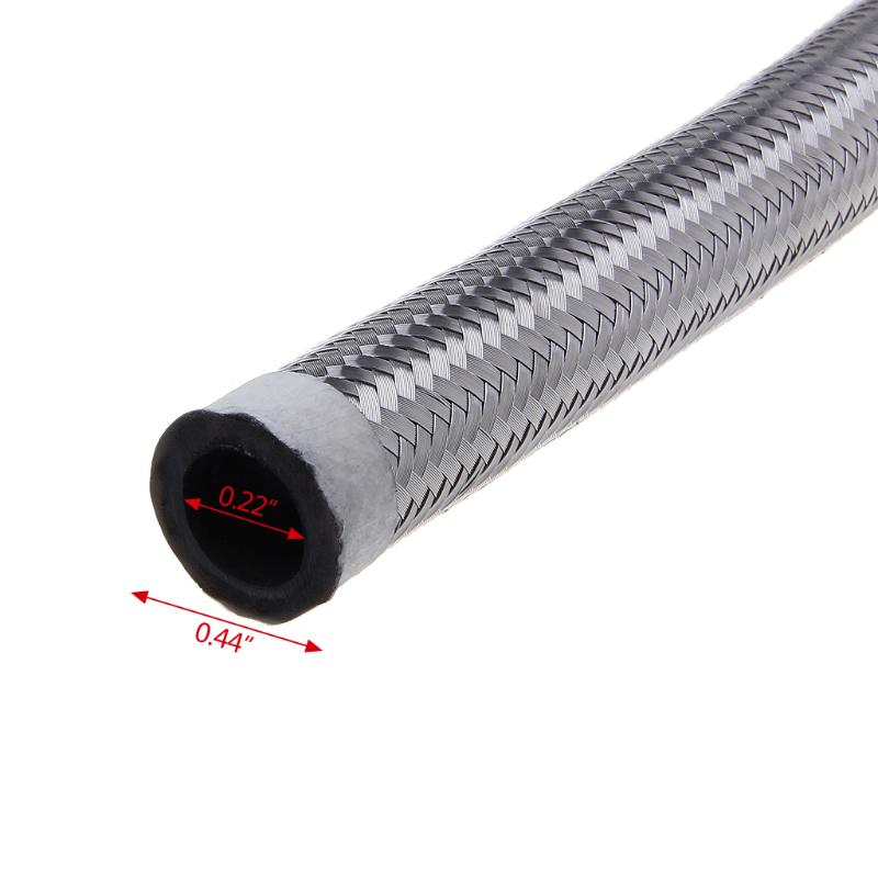 AN4 AN6 AN8 AN10 Универсальный автомобильный шланг для масла, газа, трубопровода, оплетенного сталью, для радиатора, тормозного шланга