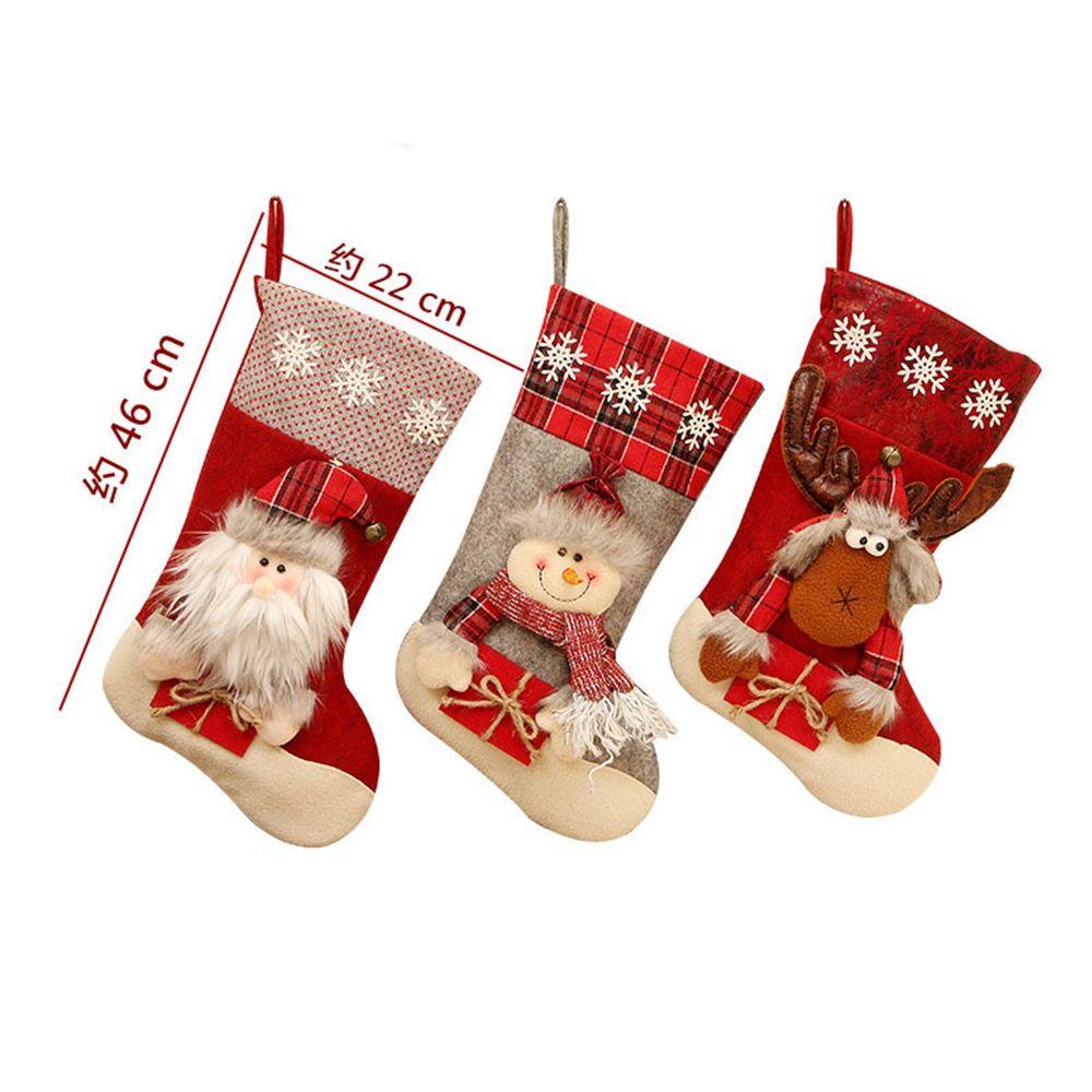 Pendant Gift Bags for Home Christmas Socks Christmas Decorations Candy Socks Christmas Ornament