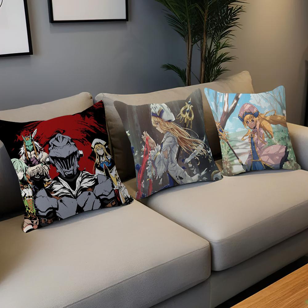 Goblin Slayer Cushion Cover Inches Farmhouse Decor Home Throw Pillow Covers for Couch Decorations