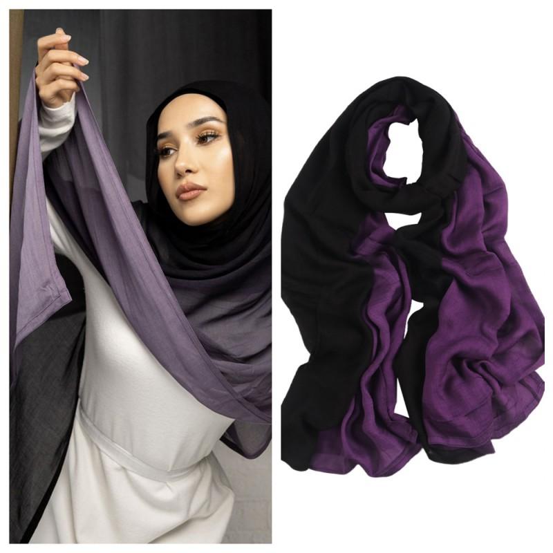 Soft Modal Cotton Scarf Wrap Shawl Women Lightweight Breathable Gradient Print All Season