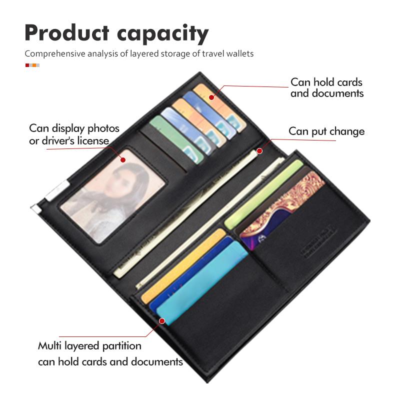 AANV1 Leather Car Emblem Credit Card Purse Portable Large Wallet For KIA Rio K5 K2 Sportage Ceed Sorento Picanto Stinger Soul